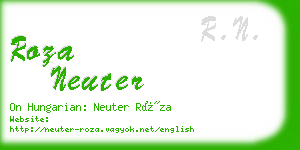 roza neuter business card